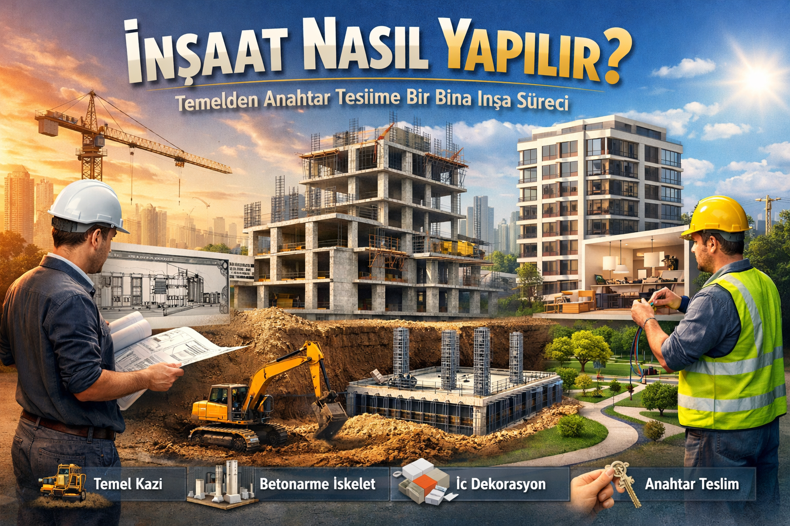 İnşaat Nasıl Yapılır? Temelden Anahtar Teslime Bir Bina Nasıl İnşa Edilir?